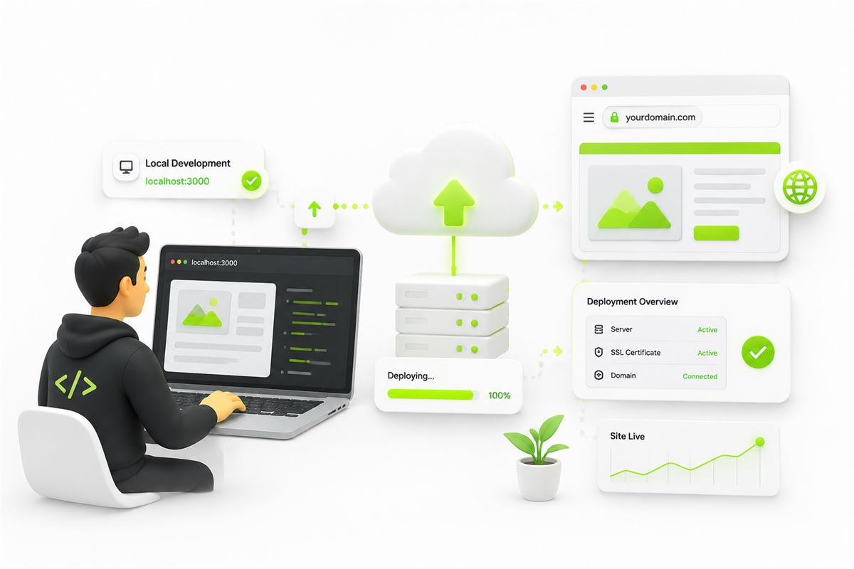 How to Take Your Localhost Site Live article cover illustration